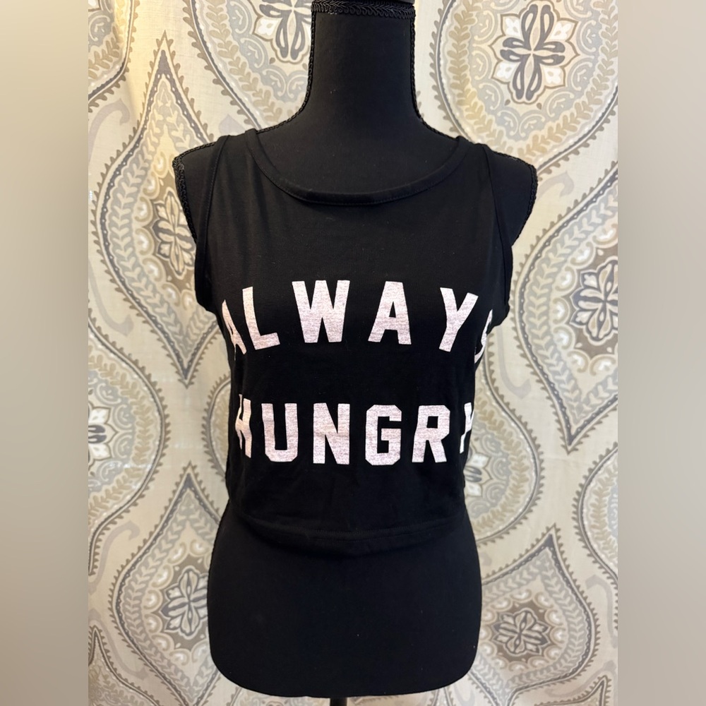 ‘Always Hungry' Women's Black Tank Top - Size Large
